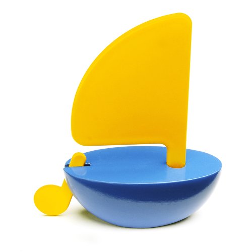 Bateau à voile jaune et bleu